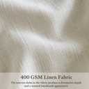 92 Inch Long Pinch Pleat Linen Curtains for Living Room 2 Panels Set Natural Cream Boho Semi Sheer Light Filtering Neutral 92 Inch Pleated Curtain with Rings Hooks Floor Ceiling Bedroom Window
