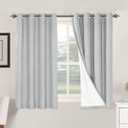 H.VERSAILTEX 100% Blackout Curtains for Bedroom Thermal Insulated Linen Textured Curtains Heat and Full Light Blocking Drapes Living Room Curtains 2 Panel Sets, Glacier Gray, 52x54 Inch