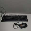 Lenovo 300 USB Combo, Full-Size Wired Keyboard & Mouse, Ergonomic, Left or Right Hand Mouse, Optical Mouse, GX30M39606, Black