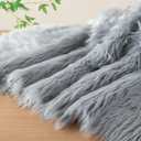 Faux Fur Fluffy Crafts Fabric 23.6x59 inch Grey, Long Pile Shaggy Fur Fabric for Costume, Halloween Decoration, Home Sewing, Craft Arts Supply, Upholstery, Christmas Plush Furry Material