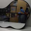 Irregular Wall Mirror with Metal Frame for Living Room, Hallway, Entryway, Bathroom and Dining Room