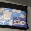 Comforter Set of 3, Queen, Blue Checkered Decor Bedroom