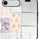 Case for iPhone 17 Air, Hybrid 2-Layer Case, Military-Grade Protection Durable Shockproof Anti-Scratch Phone Case, Floral Lace Patchwork