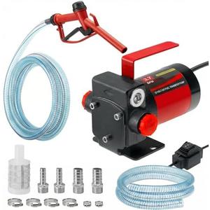 110V AC Gasoline Fuel Pump Kit, Self-priming Fuel Transfer Pump, Reversible Pumping, Overheat Protection, Explosion-proof, Suitable for Gasoline, Diesel, Mineral Oil, Kerosene