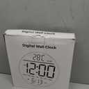 JALL 10" Large Digital Wall Clock with Seconds, Alarm Countdown Timer, Big LED Display, RGB Color, DST, Temperature, Mounted for Bedroom Living Room Office Classroom Gym, Xmas Birthday Gift, RGB