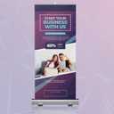 33x81 Inch Retractable Banner Stand Only  Promotion for Trade Shows & Events  Easy to Set Up & Portable Includes Oxford Travel Bag