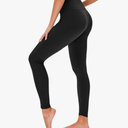 High Waisted Leggings for Women - No See Through Tummy Control Cycling Workout Yoga Pants with Pockets Reg & Plus, XL