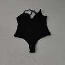 SHAPERIN Women's Deep V Neck Bodysuit Double Lined Plunge Tummy Control Shapewear Thong Body Suits Backless Cami Tank (Black)