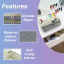 Double-layer Hair Tools Travel Bag and Heat Resistant Mat for Revlon One-Step Hair Dryer, Volumizer, Styler, Flat Irons, Straighteners, Curling Iron, and Haircare Accessories (Gray)