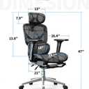 Mesh Office Chair,Ergonomic Computer Chair,Adjustable Lumbar High Back Desk Chair 400lbs,4D Adjustable Armrests & Removable Headrest,Breathable Mesh Chair for Adults,Home Gaming & Workplace(Black)