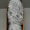 Calming Dog Bed & Cat Bed for Indoor Cats, Medium Size Washable Anti-Slip Anti-Anxiety Donut Dog Beds for Small Dogs & Cats, Fluffy Plush Cozy Round Dog Bed(20 Inch, Light Grey)