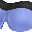 Sleep Mask SleepFun Invisible Alar Deep Orbit 3D Eye Mask Ultra Lightweight & Comfortable Sleeping Mask for Travel, Nap, Shift Works, Black & Blue