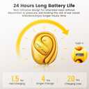 Transformers Open Ear Wireless Headphones Bluetooth 5.4 for Running & Workouts, Over The Ear Earbuds with IPX5 Waterproof Ear Hooks, Surround Sound, LED Display & Lanyard (Yellow - Bumblebee)