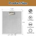 3-Pack Universal 12-5/9" x 10-1/5" Range Hood Aluminum Filter Mesh Screen Replacement for Most Kitchen Ventilation Systems