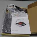 ENVYCLOUD CD Player Portable with Dual Stereo Speakers, Rechargeable Portable Player with Bluetooth for Home with Headphones, Support CD/AUX/USB,Black