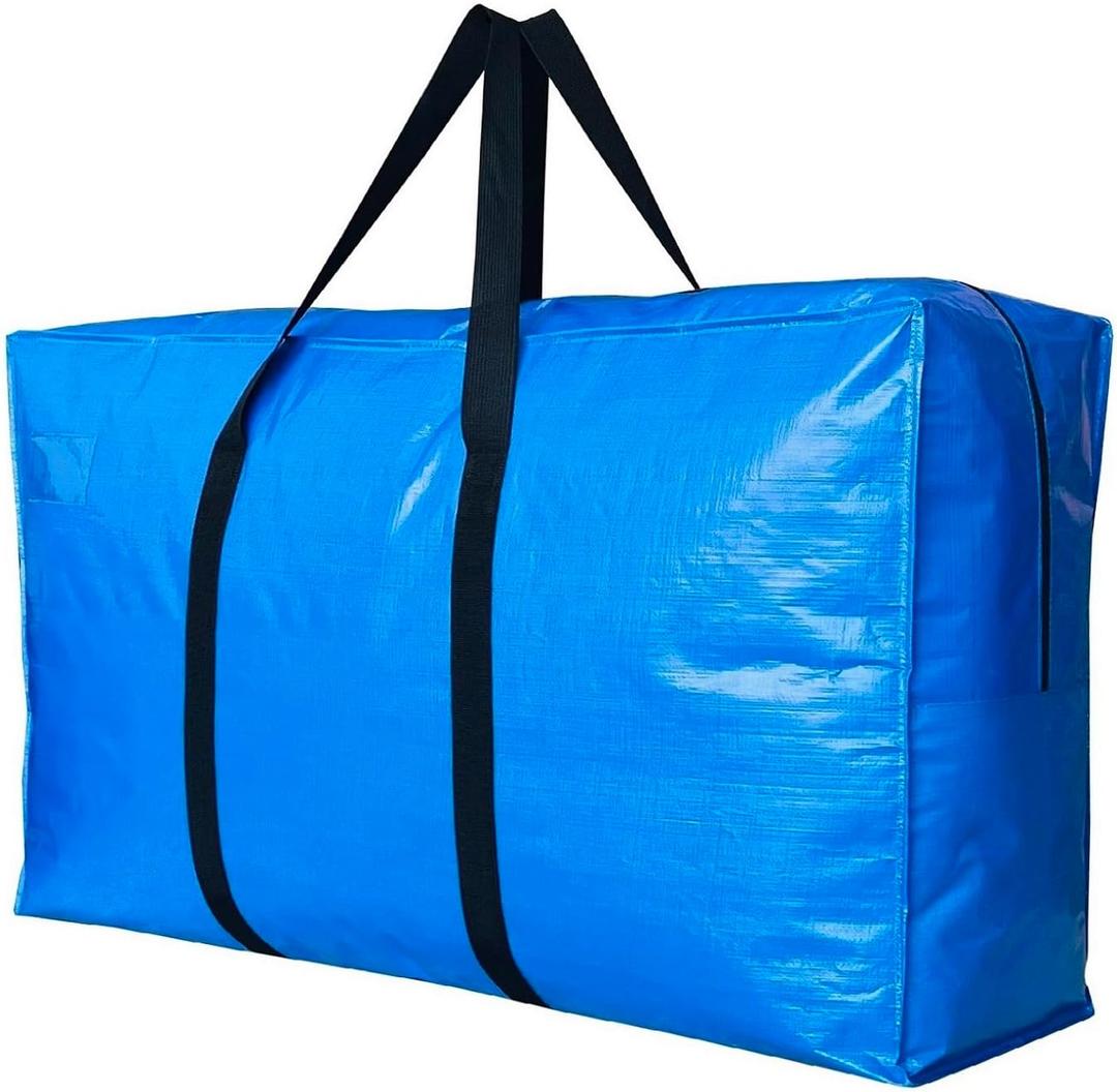 Extra Large Storage Duffle Bag for Travel, Black Oversized Giant Big Traveling Duffle Bag (XX-Large-42"(L) X 13.5"(W) X 23"(H), PE Blue)