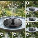 Solar Fountain for Bird Bath, 2026 Upgrade 1.4W Solar Power Water Fountain Pump with 7 Nozzles, Free Standing Floating Powered Fountains for Garden, Pond, Pool, Birdbath (6.3 inch)