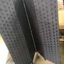 FDW Room Divider 6FT Wall Divider Wood Screen 4 Panels Wood Mesh Hand-Woven Design Room Screen Divider Indoor Folding Portable Partition Screen,Black