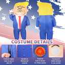 Inflatable Costumes for Adult Funny Costume Halloween Holiday President Blow Up Outfit Full Body, Fits Adults From 63 to 78 inches Tall