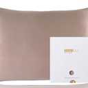 ZIMASILK 100% Pure Mulberry Silk Pillowcase for Hair and Skin Health, Soft and Smooth, Both Sides Premium Grade 6A Silk,600 Thread Count, with Hidden Zipper,1pc(Standard 20''x26'', Gray Brown)