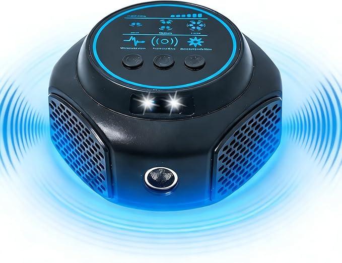 Ultrasonic Pest Repellent Plug in Upgraded High-Power, Mouse Rodent Repellent Insect Control for Rat Mice Squirrel Spider Bug Roach, Electronic Repelling Device with 3 Mode Switching (Black, 1Pack)