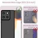 3 x for Motorola Edge 2025 Case,Moto Edge 2025 Phone Case,Military Grade Protective Slim Soft TPU+Hard PC,Girls Women Crystal Clear Flower Pattern Case Cover for Moto Edge 2025 (Purple) (Golden Shield Flower Series-Purple)