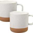 Unboxme Givenne Ceramic Coffee Mugs Set of 2, 12 oz - Handcrafted Speckled Gloss, Nature-Baked Base, Microwave Safe