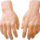 Medou 2 Pieces Spooky Halloween Decoration Realistic Hands, Fake Human Hands Bloody Dead Body Parts Haunted House Decorations (Left and Right)