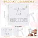Fuyoooo 10 x 10 Inch Letters to The Bride Scrapbook Wedding Memory Book Bridal DIY Blank Paper Scrapbook Photo Album Guest Book Sign with Pearl Stickers, Metallic Letters, Bows (White)