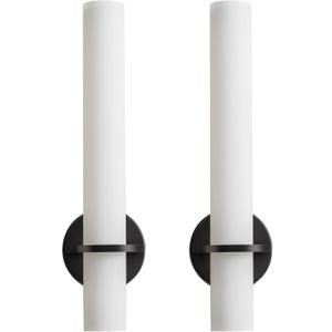 Black Wall Sconces, 18 inch Modern Wall Sconces Set of Two 18W 3000K LED Dimmable Bathroom Sconces with Acrylic Shade Indoor Wall Lights for Bedroom Living Room Hallway Stairway