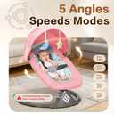 Fashionsmile Electric Baby Swing for Infants,Multifunctional 3-in-1 Rocker,5-Speed Adjustable,Remote Control,10 Melodies,5-Point Harness,for Infants Up to 30 lbs, Up to 12 Months Easy Assembly (Pink)