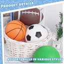 LovesTown 4-Pack Sports Balls, 5-Inch Soccer, Basketball, Playground Balls & 7 Inch Footballs for Toddlers with Pump Indoor Outdoor Toys Birthday Party Favors for Kids