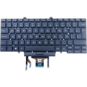 Laptop Keyboard,Latin Spanish,Backlit Keyboard,No Keyboard Trim,Compatible with DELL Latitude 5400 5401 5410 5411 7400 7410 Series Laptop,Dual Pointing