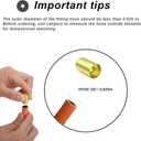 25 PCS 7327 Hose Ferrules Brass Fitting, 0.625in ID x 1in Long Repair Ferrules for Air Hose, Acetylene Hose, Use with Crimper Tool Kit