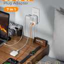 TESSAN 2 Prong to 3 Prong Outlet Adapter 2 Pack, US to Japan Plug Adapter with 4 Outlets 3 USB (1 USB C PD 20W), Outlet Adaptor US to Japan China Mexico Philippines Canada Peru Thailand Vietnam