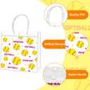 Kidum 26 Pcs Softball Goodie Bags Clear Softball Treat Bags Sport Theme Party Favor Bags for Team Snack Birthday
