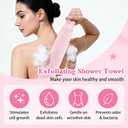 Truerelief Exfoliated Washcloth Towel 48",Deep and Gentle on Skin, Premium Scrub Wash Cloth,Durable & Easy to Hang,for All Skin Types (Pink)