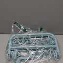 Clothes Drying Rack with 32 Clips, Foldable Hanging Rack, 360 Rotatable Hook for Drying Socks Baby Clothes Towels Gloves(Light Blue)