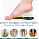 Welnove Arch Support Inserts for Plantar Fasciitis - Self Adhesive Gel Arch Supports for Flat Feet and Foot Pain Relief - Reusable Arch Cushion Pads for Sandals Slipper for Women & Men,3 Colors-Large