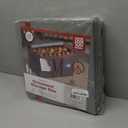 ZOBER Large Christmas Ornament Storage Box - Stores 128 3" Ornaments, With Dividers - Ornament Organizer Storage Box, Durable Christmas Containers Holder - Extra Pockets, Dual Zipper - Gray