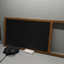 A Frame Chalkboard Sign, 40"x20" Extra Large Sidewalk Chalk Board, Wooden Standing ChalkBoards Set with Markers, Double-Sided Magnetic Blackboard for Cafs, Weddings, Party Guide, Brown