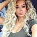 Fencca Blonde Long Curly Wavy Wig Ombre Platinum Blonde Wigs for Women Loose Wave Hair Glueless Heat Resistant Synthetic Wigs for Daily Party Use