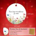 2 x Thank You Ornaments for Women Men, Retirement Going Away Appreciation Gifts for Friend Coworker Boss Manager, Never Forget The Difference You Make Ceramic Ornaments