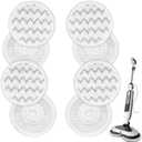 VIEWALL Steam Mop Pads Replacement for Shark S8000 S8001 S8002 S8200 S820 S8201 S7001 S7201 S7000 S7005 S7020 S7001 S7020 7001 S7201 7003 Steam Scrub, Dirt Grip Soft Washable Scrub Pads 8 Pack