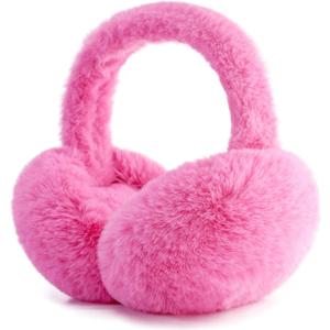 PIGBENGO Foldable Ear Muffs for Women Cold Weather Fluffy Earmuffs Winter Warm Headband Cute Slouchy Ear Warmers