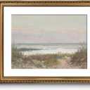 VIYYIEA Gold Framed Wall Art Canvas Print Home Decor Classical Coastal Scenery Bathroom Pictures Wall Decorations Farmhouse Wall art Room Decor Kitchen Office Bathroom Art Prints Wall Decor 16x20in