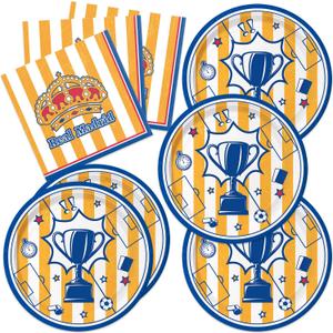 40pcs Soccer Star Themed Party Decorations Football Theme Plates and Napkins for Kid Boy Soccer Party Decoration.Suitable for 20 Guests.
