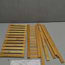 Bamboo Organizer Rack - Adjustable 2-Tier Storage Shelf, Living Room, Kitchen (Natural)