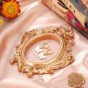5 Pieces Vintage Resin Picture Frame Antique Vintage Photo Frame Mini Oval Rectangle Gothic Frames Hanging Photo Frame for Home Wall Jewelry Display Hotel Decor, Without Glass or Backing