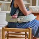 My Brest Friend Nursing Pillow - Deluxe - Enhanced Comfort w/Slipcover - Ergonomic Design for Ultimate Breastfeeding Support for Mom & Baby - Adjustable Backrest and Handy Side Pocket, Spring Green